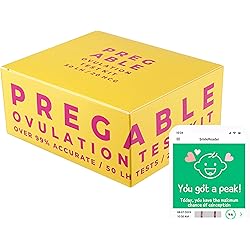 Pregable Combo Kit of 50 Ovulation Tests and 20 Pregnancy Tests, Free Tracker app, SmileReader app, OPKs, HPTs 50LH 20HCG