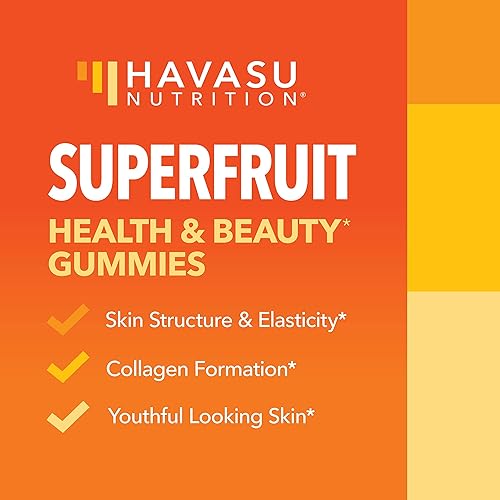 Superfruit Gummies & Saw Palmetto Herbal Supplement Combination for Collagen Production and Reduction of Hair Loss