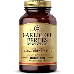 Solgar Garlic Oil Perles, 250 Softgels - Natural Cardiovascular Support - Garlic Oil Concentrate, Reduced Odor - Gluten Free, Dairy Free - 250 Servings