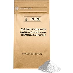 Pure Original Ingredients Calcium Carbonate 2 lb Dietary Supplement, Food Preservative, Acid Neutralizer