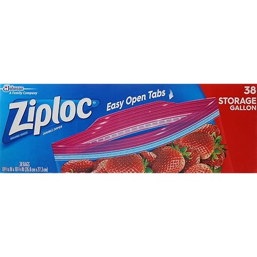 Ziploc Variety Pack – 54 Freezer Quart Bags – 38 Freezer Gallon Bags – 125 Sandwich Bags – 52 Storage Gallon Bags