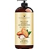 Handcraft Sweet Almond Oil - 100% Pure and Natural - Premium Therapeutic Grade Carrier Oil for Essential Oils - Massage Oil for Aromatherapy - Body Oil and Hair Oil - 16 fl. oz