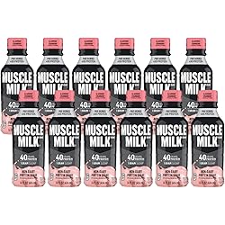 Muscle Milk Pro40 Go Strawberry Protein Shake, 414 milliliters Pack of 12