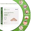 Silicone Adhesive Foam Dressing with Gentle Border 3''x3'', Absorbent Pad Size 1.8’’x1.8’’ for Bed Sore Leg Ulcer Foot Diabetic Ulcer, 10 Pack Silicone Wound Bandage