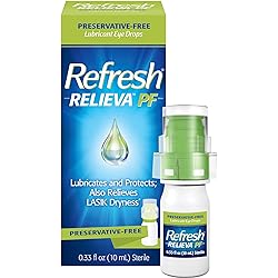 Refresh Relieva Preservative-Free Lubricant Eye Drops, 0.33 Fl Oz Pack of 1