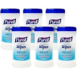 Purell Hand Sanitizing Wipes, Clean Refreshing Scent, 40 Count Hand Wipes Canister Pack of 6 - 9120-06-CMR