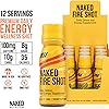 Naked Fire Shot - Natural Energy Shots, Ginger Root, Raw Apple Cider Vinegar, Organic Ginseng & Ashwagandha, Detox, Energy Wellness Shots - 2.5oz, 12 Pack