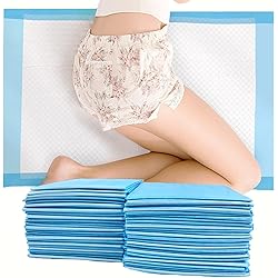 SOFYFINE Disposable Underpads 23 X 36 Inches Pack of 100, Chux Pads, Assisted Disposable Pads for Bed, Chucks Pads, Adults Incontinence Use, Baby Mats, Women Absorbency Pads, Blue