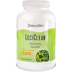 NaturalSlim LeciClean - Soy Lecithin Granules with Choline - 100% Pure Lecithin Powder Food Grade - Metabolism & Weight Management Support - Easily Dissolves in Protein Shake - Non GMO 454 Grams