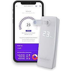KETOSCAN Lite Breath Ketone Meter, Diet & Fitness Tracker | Monitor Your Fat Metabolism or Level of Ketosis on Low carb, Ketogenic or Any Nutrition & Fitness Program