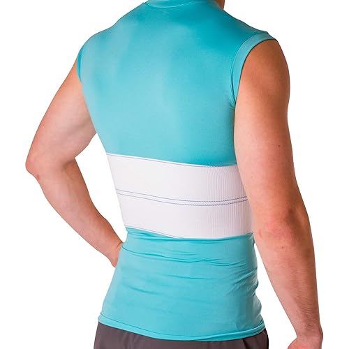 BraceAbility Broken Rib Brace | Elastic Chest Wrap Belt for Cracked, Fractured or Dislocated Ribs Protection, Compression and Support Universal Male