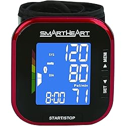 SmartHeart Blood Pressure Monitor | Adult Wrist Cuff | Advanced Inflation Technology | 2-Person Memory