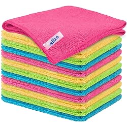 MR.SIGA Microfiber Cleaning Cloth,Pack of 12,Size:12.6" x 12.6&#34