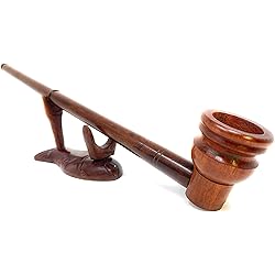 Double Ring Wide Bowl Churchwarden Tobacco Pipe Wood Extra Long Wizard Gandalf Hobbit 11 inch