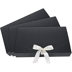 10Pcs Rectangle Presents Box Paperboard Present Packaging Box with Ribbon Bowknot Bracelet Necklace Shirt Lingerie Wrapping Box for Valentine Day Birthday Wedding Anniversary Bridal Shower Party