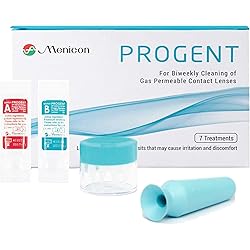 Menicon Progent 7 Treatment Biweekly Gas Permeable Contact Lens Cleaner and DMV Scleral Lens Remover Inserter Bundle