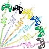 36 Video Game Reusable Plastic Straws Video Game Straws for Video Game Birthday Christmas Party Supplies