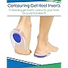 ViveSole Gel Heel Cups for Pain, Plantar Fasciitis Pair - Silicone Insert Pads for Relief, Bone Spurs, Shoes, Achilles Treatment - Foot Comfort Support Protectors for Women, Men - Massaging