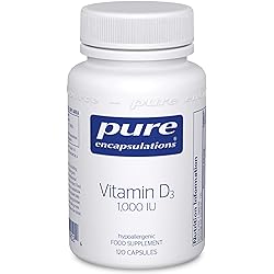 Pure Encapsulations Vitamin D3 25 mcg 1,000 IU | Supplement to Support Bone, Joint, Breast, Prostate, Heart, Colon, and Immune Health | 120 Capsules