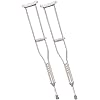 Drive Medical Aluminum Crutch with Comfortable Underarm Pad and Handgrip, Gray, Tall Adult