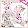 100 Pack Pink Elephant Baby Shower Cellophane Treat Bags Cute Elephant Candy Bags Pink Elephant Baby Shower Supplies Favor Bags Goodie Bags with 150 Pieces Gold Twist Ties for Birthday Party Supplies