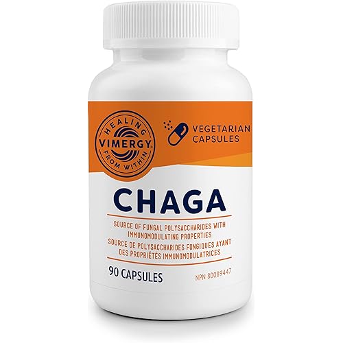 Vimergy Chaga Mushroom Capsules – Real Mushroom Herbal Supplement for Immune Support - Kosher, Gluten-Free, Vegan, Paleo - 100% Pure Chaga with Zero Fillers 90 Count