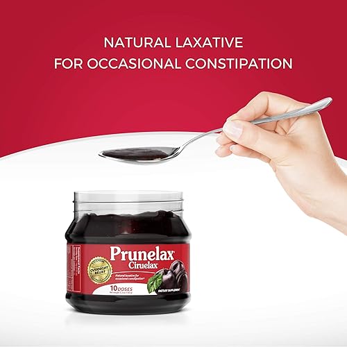 Prunelax Ciruelax Natural Laxative Regular for Occasional Constipation, Jam, 5.3 oz, Red