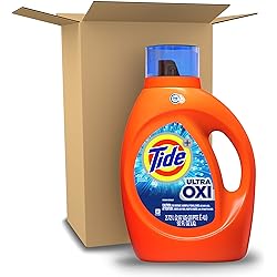Tide Ultra Oxi Laundry Detergent Liquid Soap, High Efficiency HE, 59 Loads