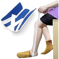 Homymusy Sock and Stocking aid,for Elderly, Disabled,Pregnancy Hip,Knee or Back Injuries,Blue 1