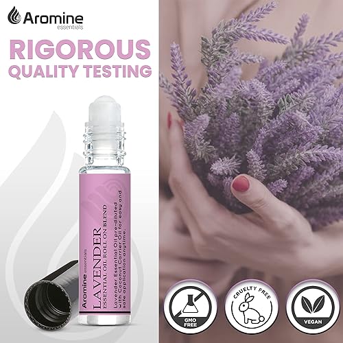 Lavender Essential Oil Roll On, Pre-Diluted 10ml Pack of 2. Premium Quality, Therapeutic Grade Topical Ready Aromatherapy Oil