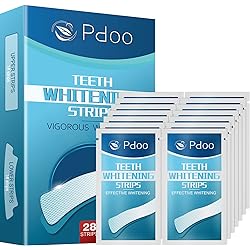 PdooClub Teeth Whitening Strip - Whitening Strips for Teeth Sensitive, Professional Teeth Whitening Strips, Fast Remove Smoking, Blue 28 Strips