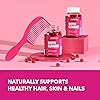 Biotin Gummies Hair Skin Nails Vitamins for Women | Ultimate Hair Growth Supplement with 5000mcg | 90 Count Strawberry Flavored Hair Vitamins for Faster Hair Growth | Gluten Free Vegan Beauty Gummies