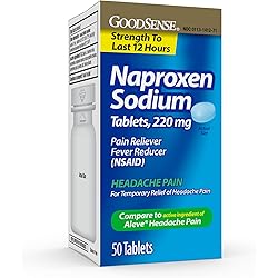 Good Sense Goodsense Naproxen Sodium Tablets 220 Mg, Headache Pain, Blue, 50 Count