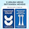 Kids U Shaped Electric Toothbrush with 4 Brush Heads, Sonic Toothbrush Kids with 5 Modes, Cartoon Dinosaur 360-Degree Cleaning IPX7 Waterproof Design 2-6 Age Blue