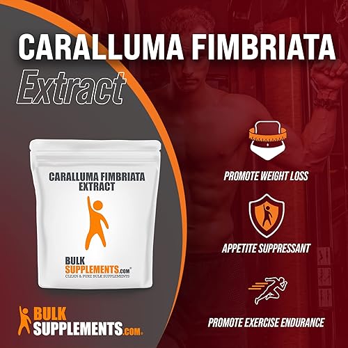 BulkSupplements.com Caralluma Fimbriata Extract Powder - Appetite Suppressant for Weight Loss - Hunger Suppressant for Men & Women - Appetite Suppressant for Women & Men 250 Grams - 8.8 oz