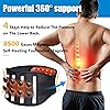 FUNUP Thermal Magnetic Therapy Lumbar Support Belt Lower Back Brace for Men and Women, Self-Heating Waist Strap with Gauss Magnets Medium