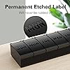 TookMag 2 Pack Weekly Pill Organizer Extra Large, Daily Pill Case 7 Day, Large Capacity Medicine Organizer for Pills Vitamin Fish Oil Supplements Black