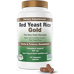Red Yeast Rice Gold, 600 mg of Organic Red Yeast Rice - IP6 International - 240 Veg Caps
