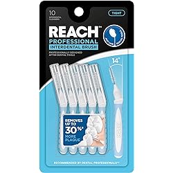REACH Interdental Brush Tight 1.0mm | Removes up to 30% More Plaque | Special Designed for Gum Protection | 10 Brushes