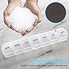 Large Weekly Pill Organizer 2 Pack,BPA Free Vitamin Case Box 7 Day with XL Compartment,Travel Friendly Medicine Organizer for Fish Oils Medicine Supplements White