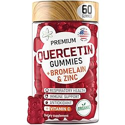 BioVit Quercetin 500mg Gummies - Quercetin with Bromelain, Zinc & Vitamin C - Quercetin Gummies Supplements for Immunity, Cardiovascular, Allergy, Aging Support - Activated Quercetin for Kids & Adults