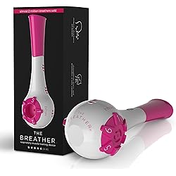Breather Pink │ Natural Breathing Exerciser Trainer for Drug-Free Respiratory Therapy │ Breathe Easier with Stronger Lungs │ Guided Mobile Training App Included