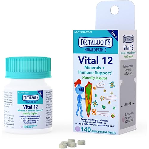 Dr. Talbot's Vital 12 Tablets, Naturally Inspired, Minerals and Immune Support, Quick Dissolve, 140 Count