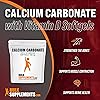 BulkSupplements.com Calcium Carbonate with Vitamin D3 Softgel - Calcium Pills - Calcium with Vitamin D Softgels - Calcium D3 Supplement - Calcium Pills - Calcium Supplement 300 Count - 300 Servings