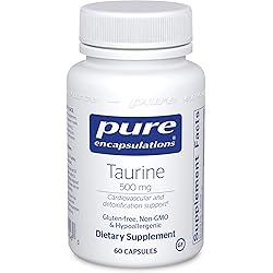 Pure Encapsulations Taurine 500 mg | Amino Acid Supplement for Liver, Eye Health, Antioxidants, Heart, Brain, and Muscles | 60 Capsules