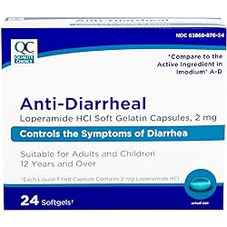 Quality Choice Loperamide 2mg Anti-Diarrheal 24 Count Softgel