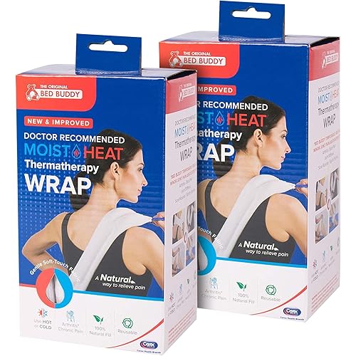 Bed Buddy 2-Pack Microwave Heating Pad for Sore Muscles - Heat Pad for Aches and Pain, Cold Wrap Pack Too