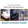 Rock Steady Cane- Stand Assist Adjustable Walking Cane Keeps You Independent - Walking, in Your Bathroom and Car. The Versatile Self Standing Cane Replaces Walkers, Crutches and Easy Up Aids