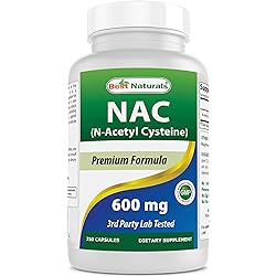 Best Naturals NAC N-Acetyl-Cysteine 600 mg 250 Capsules