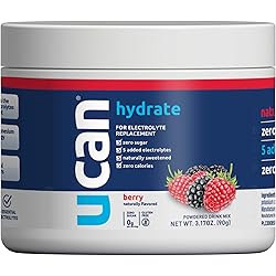 UCAN Hydrate Electrolyte Drink Mix Jar 3.15 oz , Berry, 30 Servings
